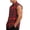 Red-04, variant on Men's Sleeveless Plaid Vest Shirt, Frayed Cut Edges Button Down Chest Pocket, Streetwear & Casual Wear