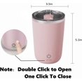 thumbnail image 4 of CHAO Taza autoagitadora rosa Taza de café magnética automática de acero inoxidable Taza mezcladora eléctrica Taza agitadora de viaje para oficina en casa Adecuada para café/leche/choco caliente, 4 of 5