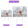 thumbnail image 5 of Playful Goldendoodle Welcomes Winter Snowy Day with Cardinal Bird Yard Sign Doodle Dog Lover Gifts Idea Outdoor Home Lawn Garden Porch Decor - 2017, 5 of 5
