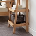 thumbnail image 5 of 3-Tiers Ladder Bookshelf, Solid Oak Wood Ladder Shelf, Floor Bookcase, Side Table for Living Room, Storage Open Shelf for Kitchen, Bathroom, 5 of 7