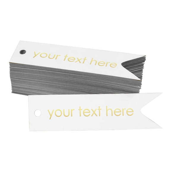 Darling Souvenir Your Text Here Party Bottle Tag Real Gold Foil Personalized Favor Hang Tags Pack Of 50