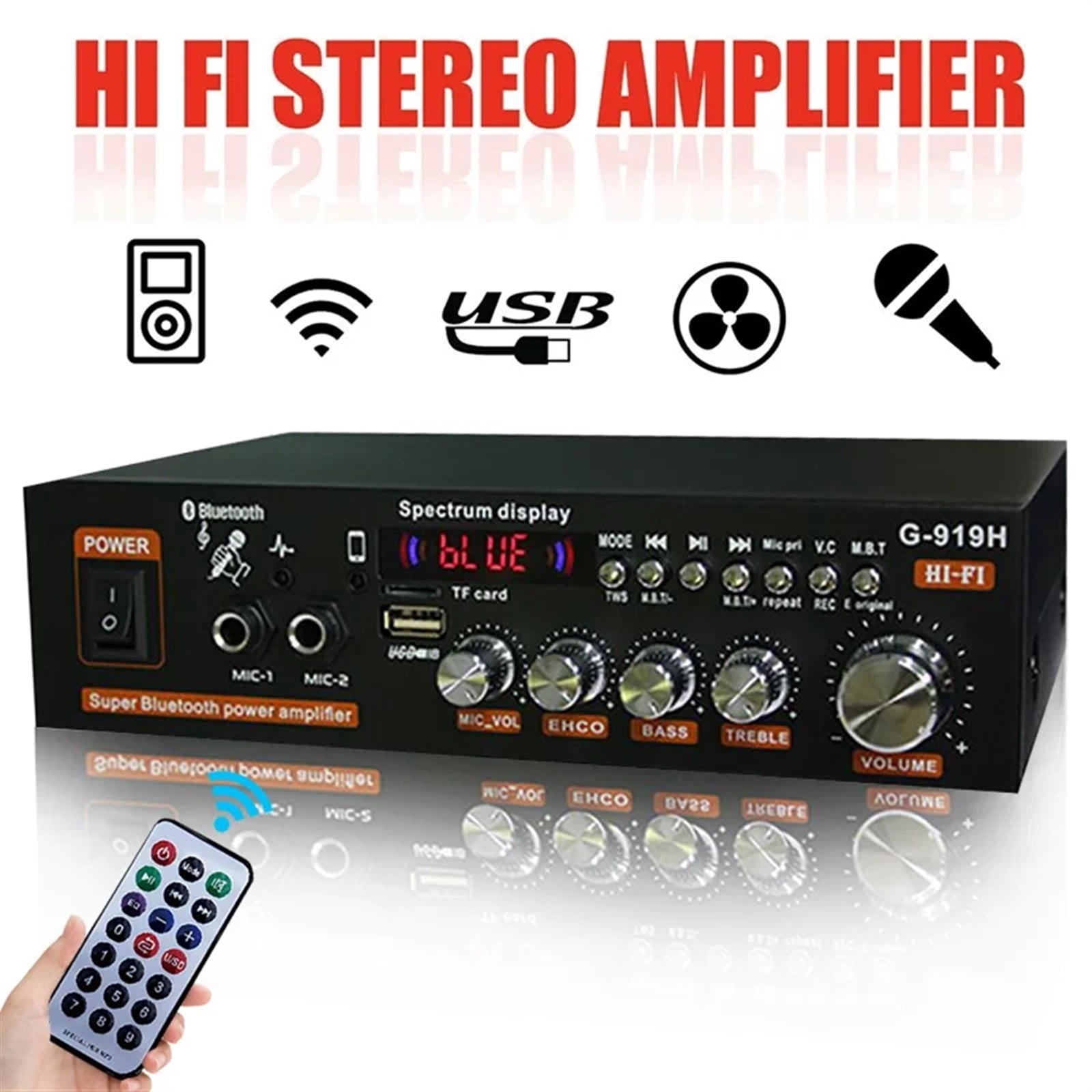 G-919H 1000W Home Power Amplifiers Audio Amplificador Subwoofer Speakers Theater Audio Sound System FM USB