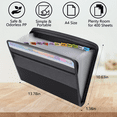 thumbnail image 4 of Accordion Expanding File,Accordion File Organizer with Zip Closure Expanding File Folder 13 Pockets Portable Letter A4 Paper Accordion File Organizer for School Office Documents（Black）, 4 of 6