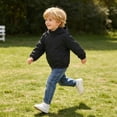 thumbnail image 7 of Enjoytime Boys Hooded Zip Up Lightweight Windbreaker Solid Color Thin Casual Outerwear with Pocket, 7 of 7