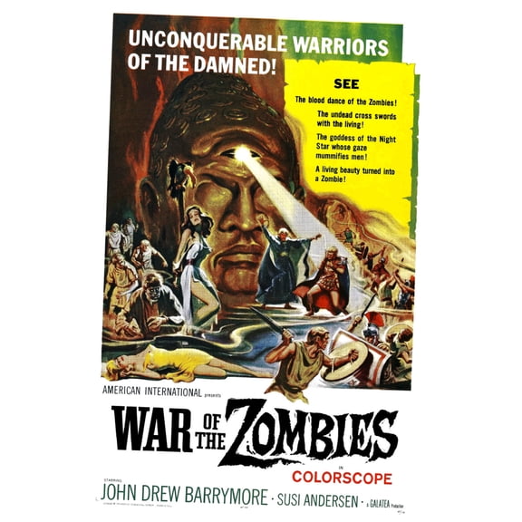 War Of The Zombies Movie Poster 11inx17in Wall Art 11x17 poster