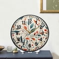 thumbnail image 4 of Yayeee Wall Clock Battery Operated 11.9" Silent Quartz Non-Ticking for Living Room Decor, Beige Whimsical Leaves, 4 of 8
