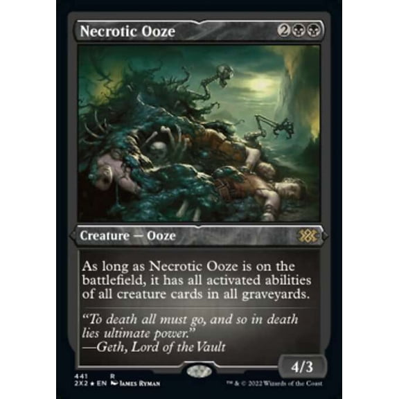MtG Double Masters 2022 Rare Necrotic Ooze (Etched Foil-Only Cards) #441