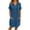 -B-Blue68, variant on FINALGANG Women Versatile Dress Solid Color Turndown Collar Short Sleeve Dresses Buttons Down Loose Sundress With Pockets Design Durable Soft Fabric