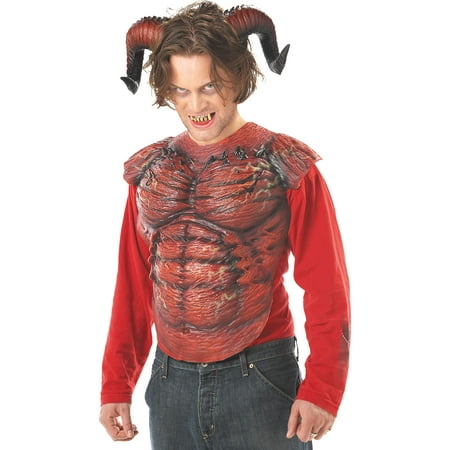 California Costumes Men's Demon Horns W/Teeth,Red,One Size Costume Accessory