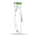 thumbnail image 3 of SZUL Women's Green Amethyst and Diamond Classic Band in 10K White Gold, 3 of 5