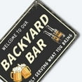 thumbnail image 6 of Funny Backyard Bar Sign, Man Cave Bar Sign for Home Bar Decor, Vintage Metal Tin Sign Fun Pool Signs, 12 x 8 Inches Outdoor Patio Backyard Bar Signs, 6 of 7