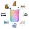thumbnail image 4 of Balery Colorful Glitters Cesta de ropa redonda con asas, impermeable, independiente, para ropa, juguetes, dormitorio y familia-Small, 4 of 6