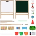 thumbnail image 3 of DUKE BABY 3-in-1 Kids Art Easel with Dry-Erase Board, Chalkboard, Paper Roll and Art Supply Storage- Green, 3 of 5
