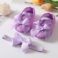 thumbnail image 7 of Gyratedream Infant Baby Girls Sweet Embroidery Soft Soled Princess Shoes with Big Lace Bowknot for 0-18M, 7 of 7