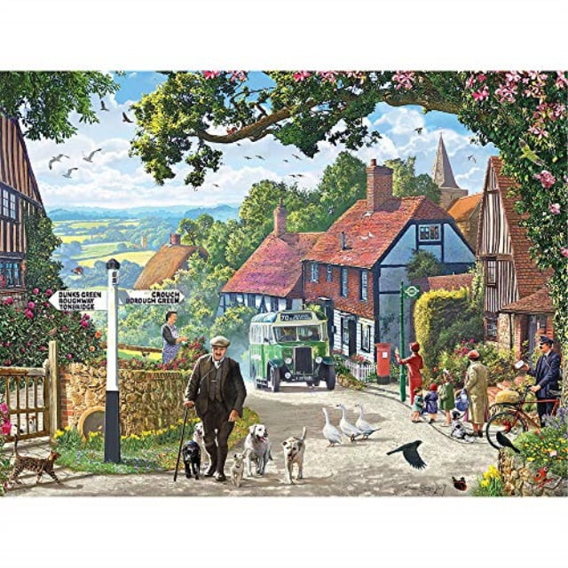 bits and pieces 500 piece jigsaw puzzle for adults 18" x 24" the country bus 500 pc small
