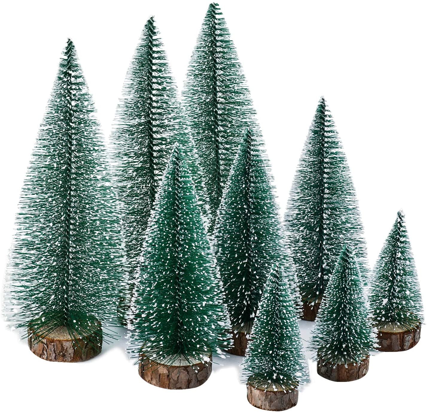 9 Pieces Miniature Christmas Tree, Miniature Christmas Tree, Mini