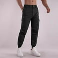 thumbnail image 2 of Men's Cargo Pants Workout Jogger Casual Comfortable Durable Lightweight Utility Outdoor Travel Hiking Straight Leg -Pocket Trousers, 2 of 2