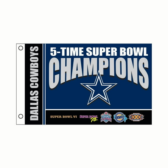 Dallas Cowboys 3' x 5' Super Bowl Champions Single-Sided Flag