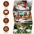 thumbnail image 7 of Red Snowman Christmas Round Tablecloth, Fitted Table Cover with Elastic for 45"-54" Round Tables, Green Xmas Tree Snowflake Winter Table Cloth Outdoor Indoor Dinning Party Waterproof Tablecloths, 7 of 7