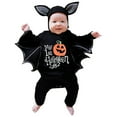 thumbnail image 2 of Bat Costume Baby Kids Halloween Costumes Boys Cute Print Outwear With Bat Hat Baby Girl Halloween Costumes 6-9 Months, 2 of 4