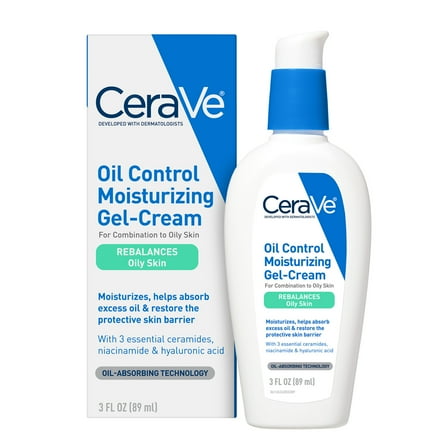 CeraVe Oil Control Moisturizing Gel-Cream Face Moisturizer for Oily Skin, 3 fl oz