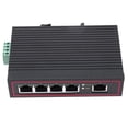 thumbnail image 2 of 3X 5-Port RJ45 10/100M Ethernet Desktop Switch Hubs Network Laptop DIN Rail Type, 2 of 8