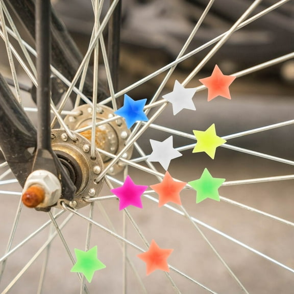 Niceauty Bike Spoke Accessories Bike Spoke Beads Assorted Color Plastic 36PCS