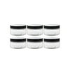 6Pcs 120ml/120g/4oz Empty Refillable Clear Plastic Cosmetic Cream bottles Makeup Sample Packing Face Cream Eye Cream Ointment Storage Container Vial Jar Pot with Black Lid