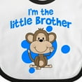 thumbnail image 4 of Inktastic I'm the Little Brother with Cute Monkey Boys Baby Bib, 4 of 4