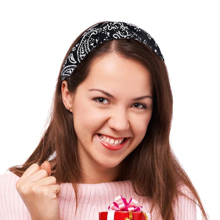 Wide Headbands Knot Turban Headband Elastic Hair Band  display picture 1