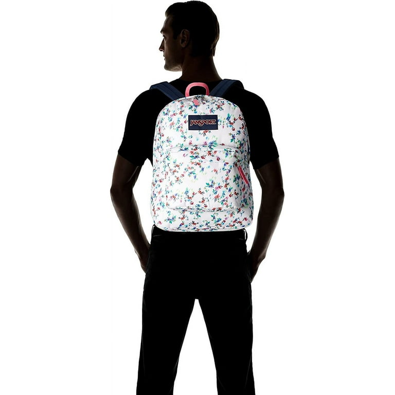 Backpack NEW School Bag - Superbreak Multi White Floral Haze - Walmart.com
