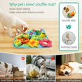 thumbnail image 4 of BESTSKY Snuffle Mat for Dogs,Interactive Feeding Mat 15.4X15.4" - Enrichment Puzzle Toy for Small and Medium Dogs and Cats,Slow Feeder for Anxiety and Boredom Relief,Machine Washable Felt Wool Pad, 4 of 7