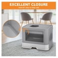 thumbnail image 3 of JTAOT Cat Litter Box Fully Enclosed and Foldable,Top Entry Litter Box Storage and Deodorization Design Easy to Clean Covered Litter Box,Comes with a Cat Shovel Comes with a Cat Rubbing Device, 3 of 7