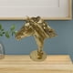 thumbnail image 5 of Estatua de cabeza de caballo, figura artística, regalo, obra de arte decorativa creativa, escultura animal Oro 218x95x22cm, 5 of 8