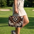 thumbnail image 4 of Whosucclay Southwestern Geometric Pattern Quilted Seat Covers, 4 Convenient Pockets Towel Blanket for Club Car Ds Precedent Tempo EZGO, Soft 51.18 x 30.3 inches, 4 of 9