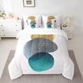 thumbnail image 2 of YST Geometric Bedding Comforter Sets 7Pcs Vintage Minimalism Abstract Polka Dots Comforter Set, Full, 2 of 4