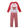 thumbnail image 2 of Babibeauty Christmas Family Matching Pajama Set Santa Clous Long Sleeve Top Long Pants Sleepwear Homewear, 2 of 3