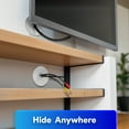 thumbnail image 2 of Wire Hiders For TV On Wall, 3in White In Wall Cable Management Kit 2 of 11