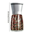 thumbnail image 3 of Floral Kitchen Blender, Silver Food Blender, Stainless Steel Black Pepper Grinder Manual Steel Movement Glass Seasoning Box Seasoning Pot Peppercorns, 3 of 7