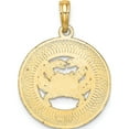 thumbnail image 4 of 14K Yellow Gold Ocean City With Crab Charm (19.1 X 19.1) Made In United States k8265, 4 of 5
