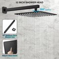 thumbnail image 3 of Juego de grifos de ducha FPXRNG Black Rainfall con cabezal de ducha de 30 cm, 3 of 8