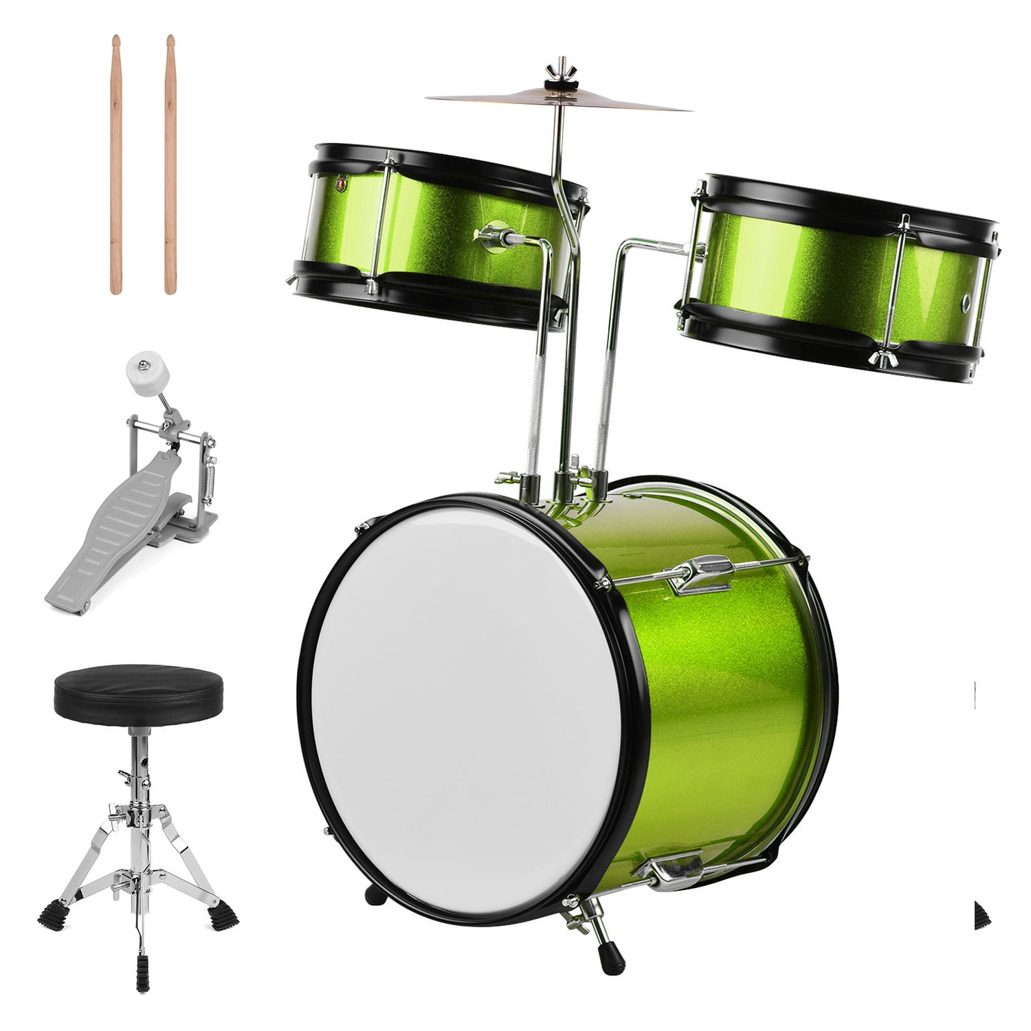 Kids Children Junior Beginners 3Piece Drum Set Drums Kit Percussion