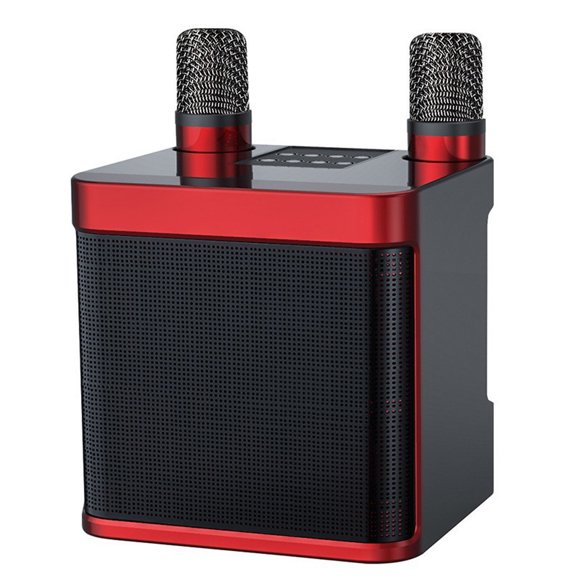 Karaoke Machine with Wireless Bluetooth Microphone Portable Bluetooth Speaker Dual Microphone Speaker Microphone All-In-One Machine Supports Tf | Usb | Aux-In