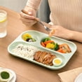 thumbnail image 2 of Divided Serving Tray,RectangularCompartment Snack Plate Portion Control Dish for Dining Table Picnic Camping, 2 of 7
