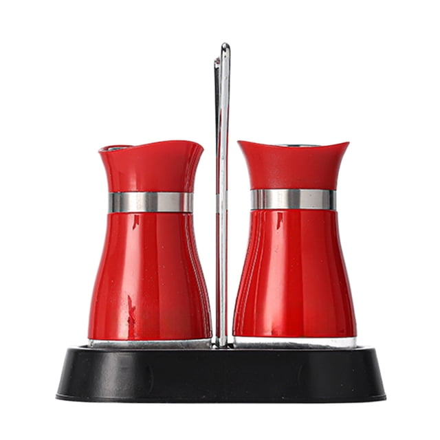 Stainless Steel Shaker Bottle, 2Pcs Set Seasoning Bottle Pepper Shaker with Stainless Steel Lids, Glass & Steel Cooking Set for Kitchen, Rv, Camping