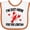 White and Orange, variant on Inktastic Just Here for the Lobster Boys or Girls Baby Bib