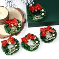 thumbnail image 6 of 10PC Merry Christmas Five-Pointed Star Mini Wreath with Bell Bow Vine Circle for Holiday Tree Decorations and Festive Ornaments, 6 of 8