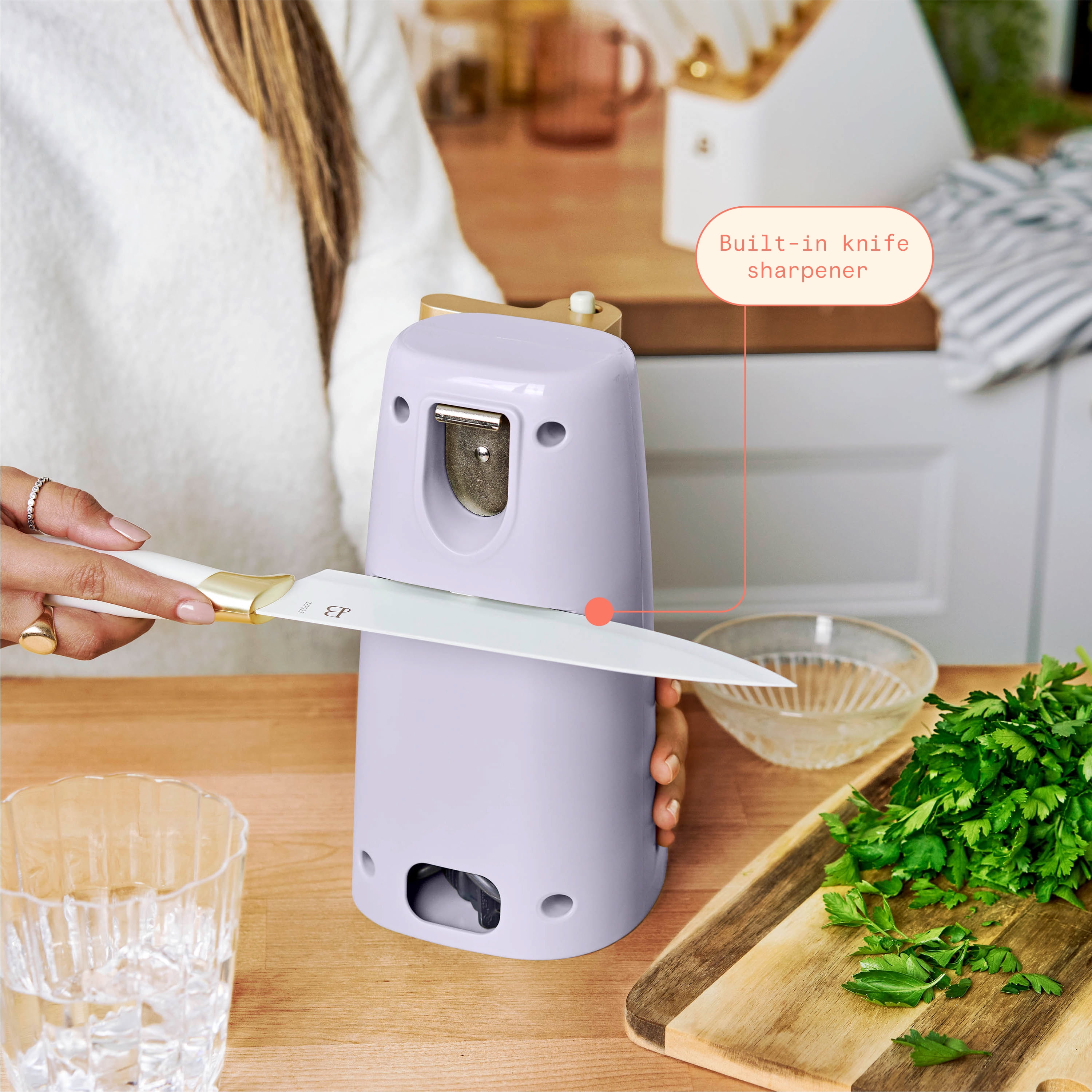 Beautiful Easy-Prep Electric Can Opener, Lavender by Drew Barrymore
