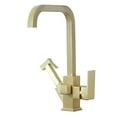 thumbnail image 4 of Kitchen Faucet With Hand Shower Head Brushed Gold Kitchen Mixer Hot & Cold Kitchen Tap With Spray Gun Rotating Sink Mixer ,Easy to Install, 4 of 7