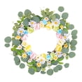 thumbnail image 3 of Corona de Rosas Corona de Verano Corona de Margaritas de Moda Simple, Corona de Flores Artificiales para Puerta de Entrada Jardín, Boda, Pared, Patio, 3 of 8